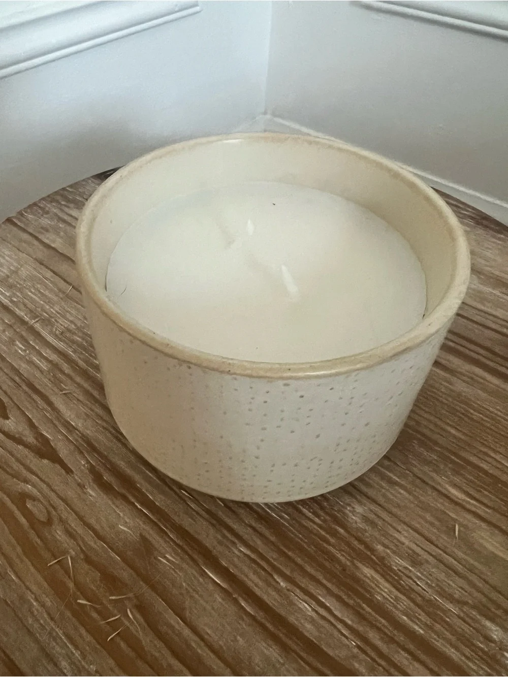 Hearth & Hand Neutral Cream Ceramic Three-Wick Candle Bowl